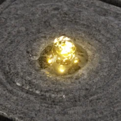 Solar Designbrunnen Silent mit LED Beleuchtung