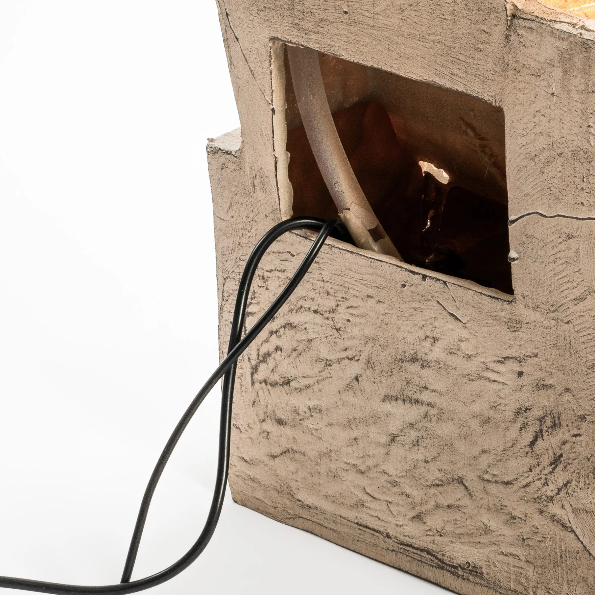 Solar Design Gartenbrunnen mit Wasserlauf und LED Licht