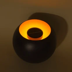 Solar Feuerschale mit realistischem Flammeneffekt