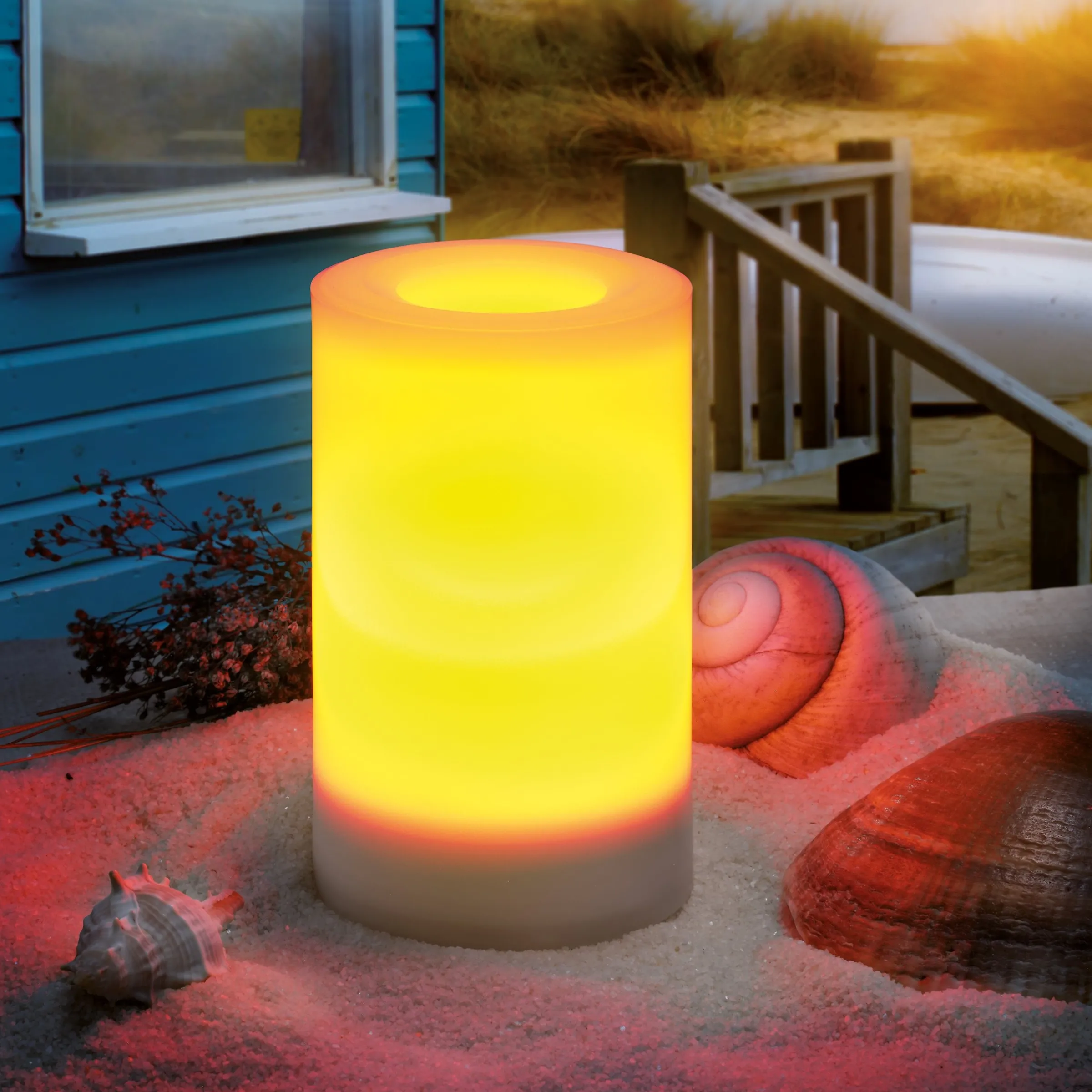Solar Flackerkerze Mila 75 x 120 mm