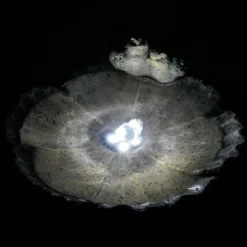 Solar Gartenbrunnen mit Vogelpaar und LED-Beleuchtung