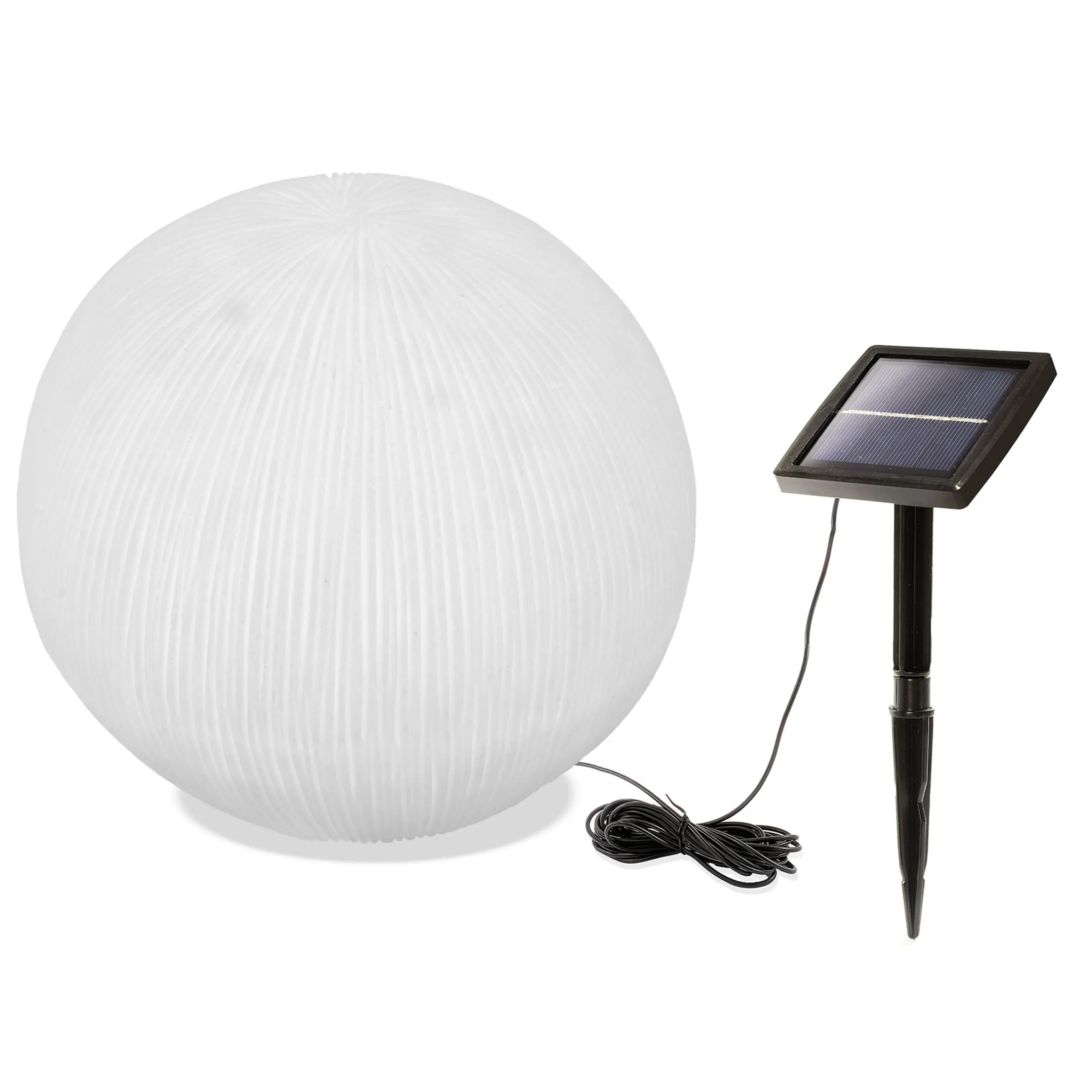 Solar Gartenkugel ⌀ 26 cm in besonderer Sandsteinoptik
