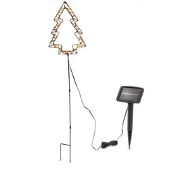 Solar Gartenstecker Weihnachtsbaum mit 60 warmweißen LEDs