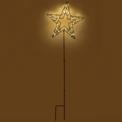 Solar Gartenstecker Weihnachtsstern mit 60 warmweißen LEDs