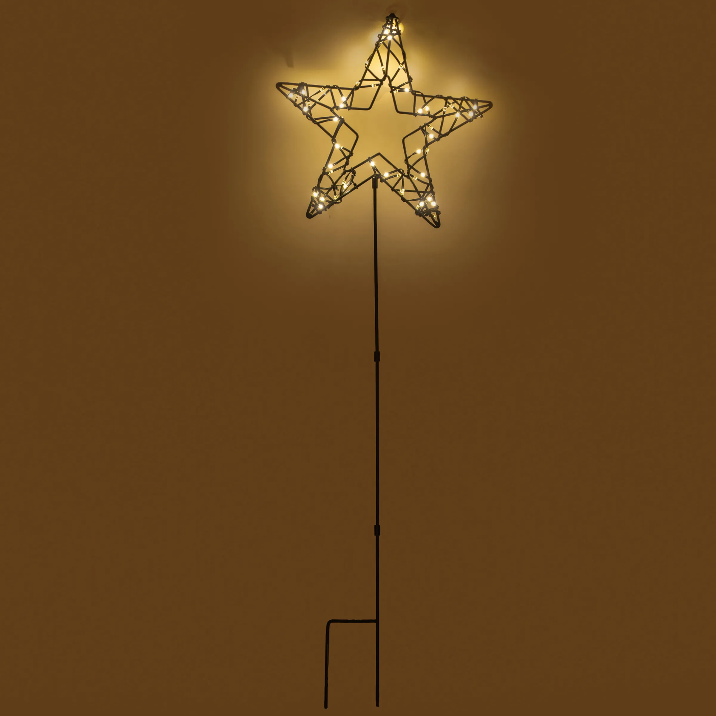 Solar Gartenstecker Weihnachtsstern mit 60 warmweißen LEDs