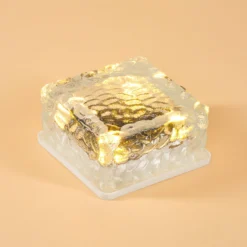 Solar Glas Leucht- & Pflastersteine im 2er-Set DuoColor