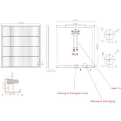 Solar Inselanlage 50 Wp mit 12 V/ 24 Ah Akku und LED Licht