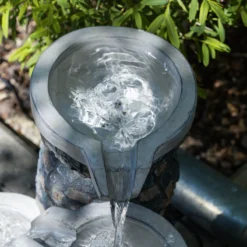 Solar Kaskadenbrunnen Bowl Fountain mit Direktbetrieb