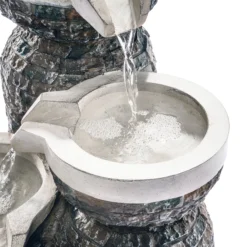 Solar Kaskadenbrunnen Bowl Fountain mit Direktbetrieb