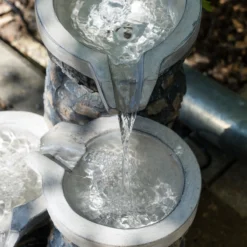 Solar Kaskadenbrunnen Bowl Fountain mit Direktbetrieb