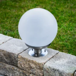 Solarkugel Liana ⌀ 25 cm mit Edelstahlfuß und Fernbedienung