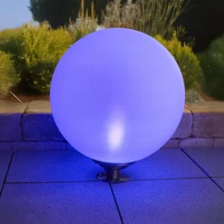 Solarkugel Liana ⌀ 50 cm mit Edelstahlfuß und Fernbedienung
