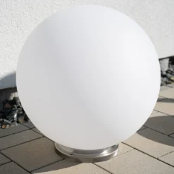 Solarkugel Liana ⌀ 50 cm mit Edelstahlsockel und Fernbedienung