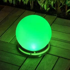 Solarkugel Liana ⌀ 25 cm mit Edelstahlsockel und Fernbedienung