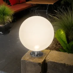 Solarkugel Liana ⌀ 30 cm mit Edelstahlfuß und Fernbedienung