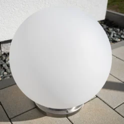 Solarkugel Liana ⌀ 40 cm mit Edelstahlsockel und Fernbedienung