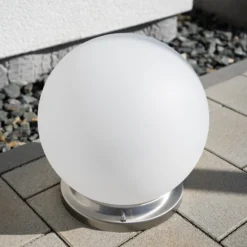 Solarkugel Liana ⌀ 30 cm mit Edelstahlsockel und Fernbedienung