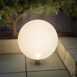 Solarkugel Liana ⌀ 40 cm mit Edelstahlfuß und Fernbedienung
