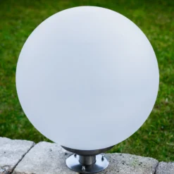 Solarkugel Liana ⌀ 40 cm mit Edelstahlfuß und Fernbedienung