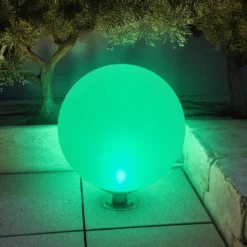 Solarkugel Liana ⌀ 40 cm mit Edelstahlfuß und Fernbedienung