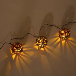 Solar Kugel-Lichterkette Valerie - kupfer / gold