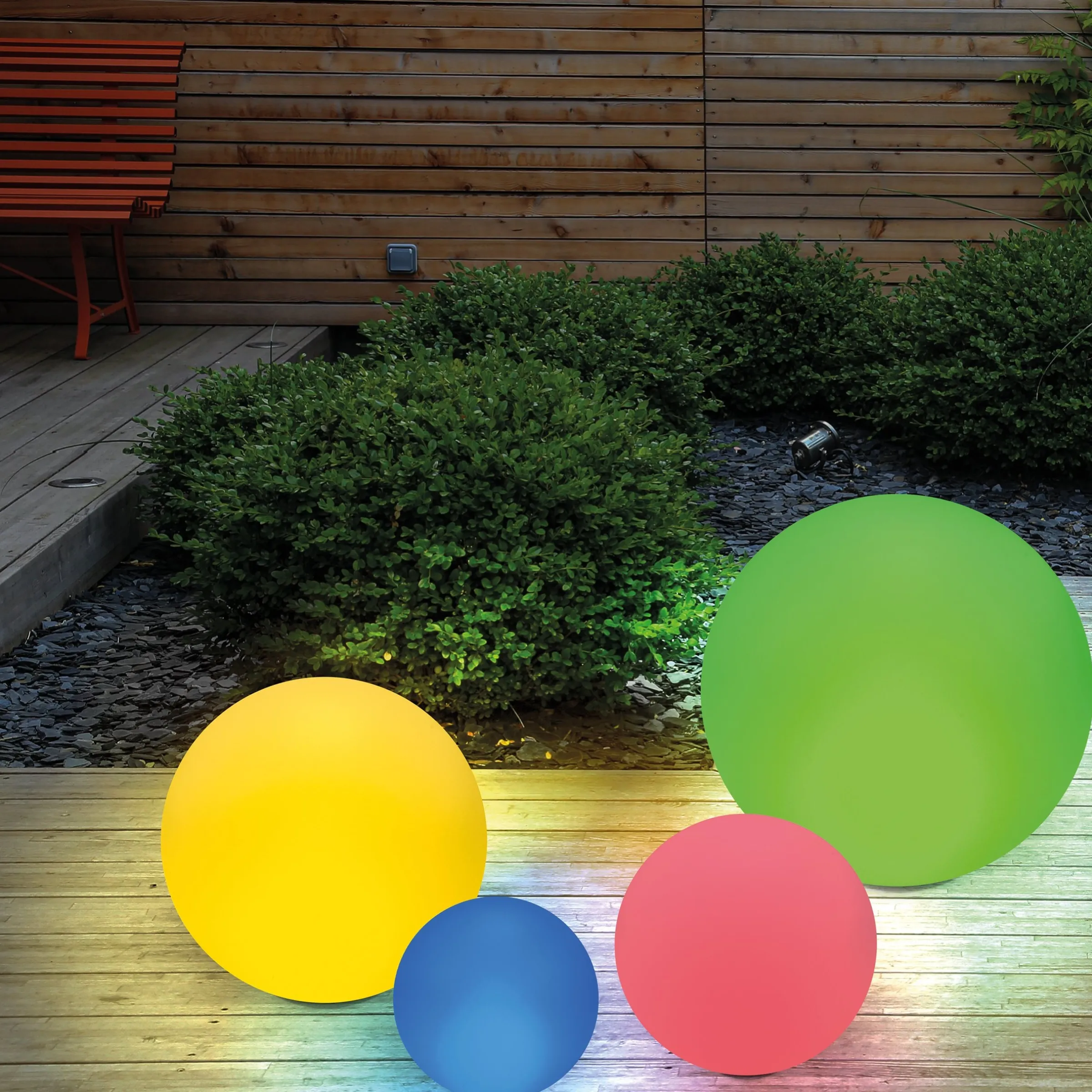 Solarkugeln Siena im 4er-Set - ⌀ 20 bis 50 cm