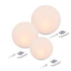 Solarkugeln Siena im 3er-Set - ⌀ 20, 30 und 40 cm