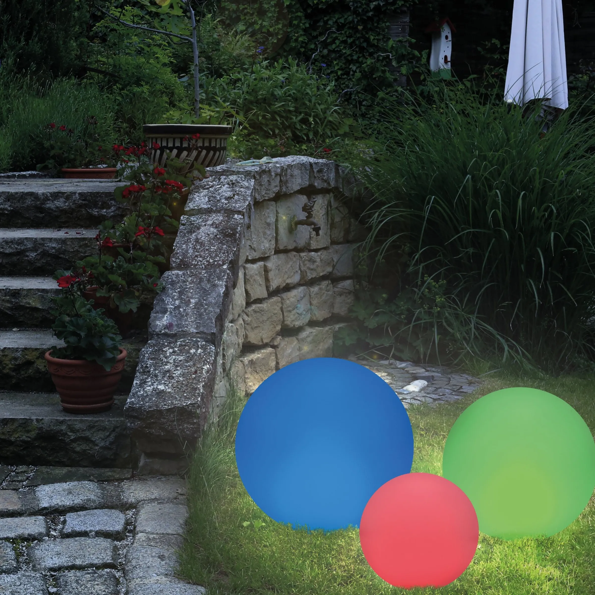 Solarkugeln Siena im 3er-Set - ⌀ 20, 30 und 40 cm