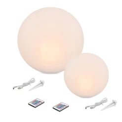 Solarkugeln Siena im 2er-Set - ⌀ 20 und 30 cm