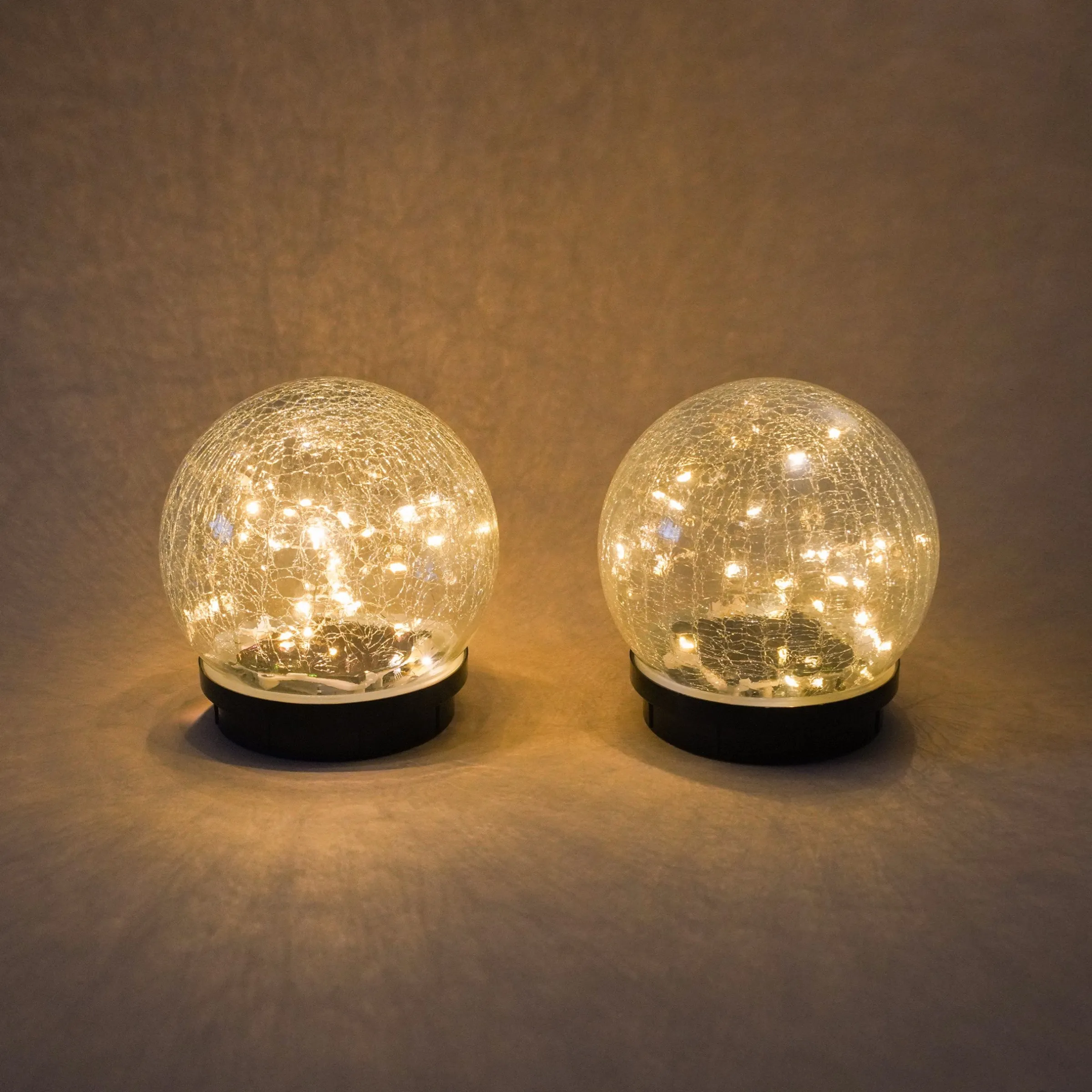 Solarkugel-Set Lichterzauber ⌀ 15 cm in Bruchglasoptik