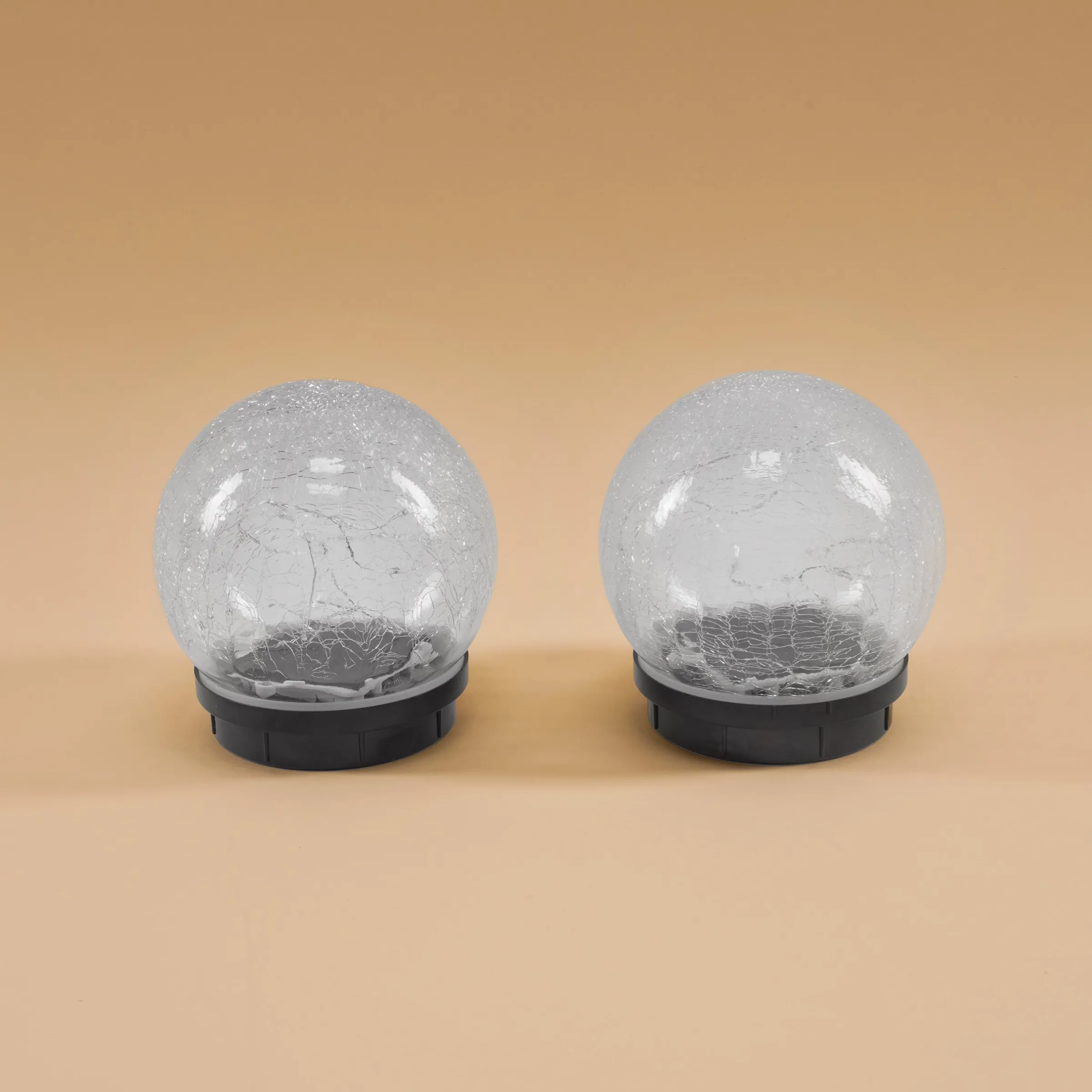 Solarkugel-Set Lichterzauber ⌀ 15 cm in Bruchglasoptik