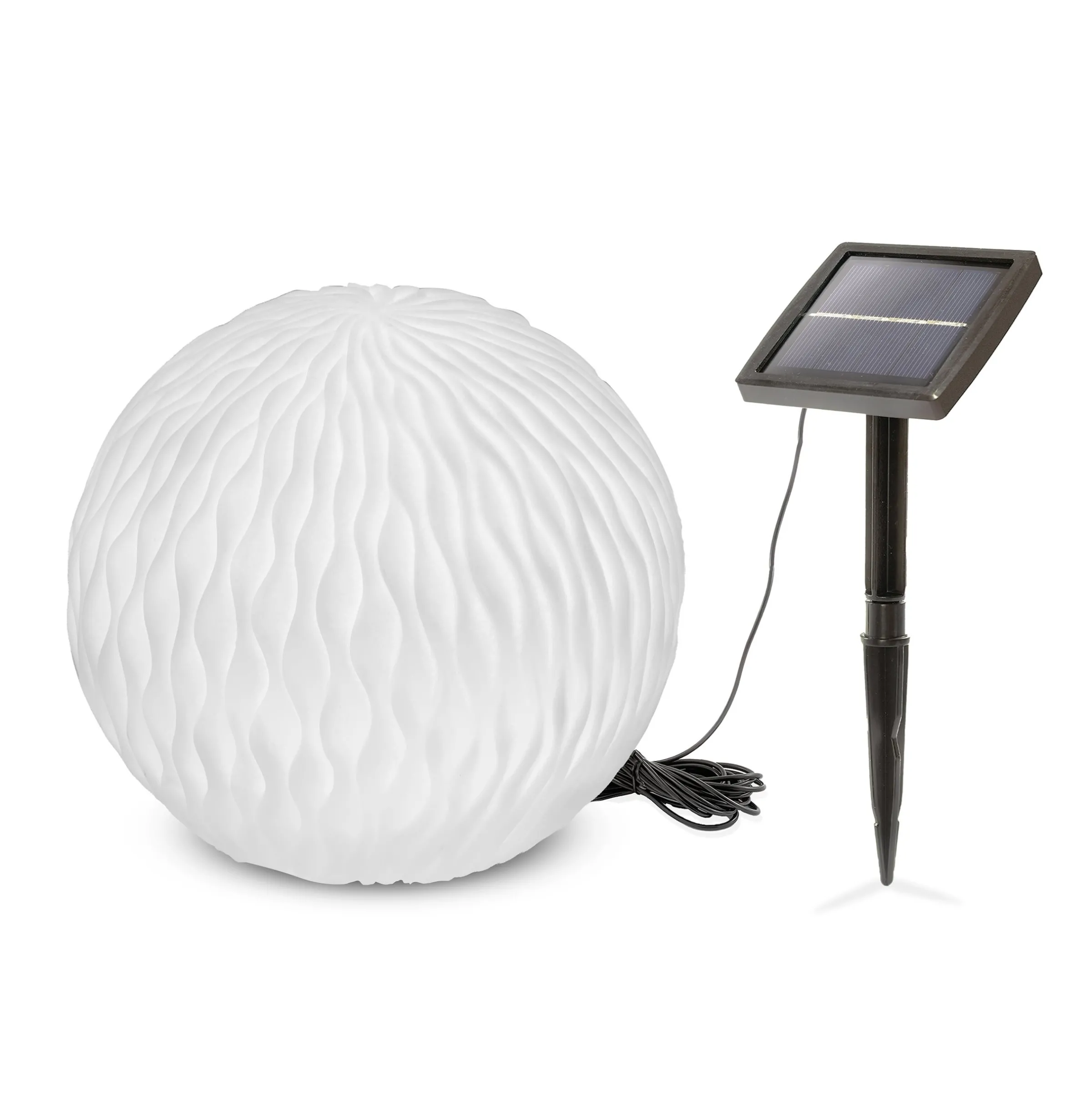 Solarkugel Wave-Ball ⌀ 25 cm in Sandsteinoptik