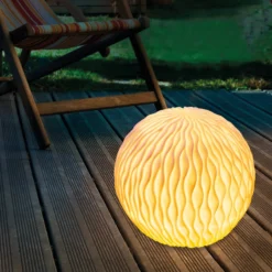 Solarkugel Wave-Ball ⌀ 25 cm in Sandsteinoptik
