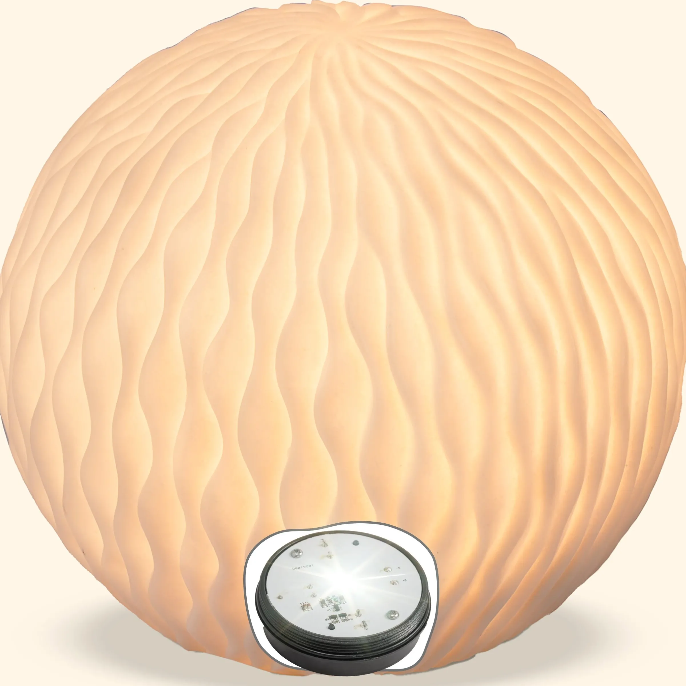 Solarkugel Wave-Ball ⌀ 25 cm in Sandsteinoptik