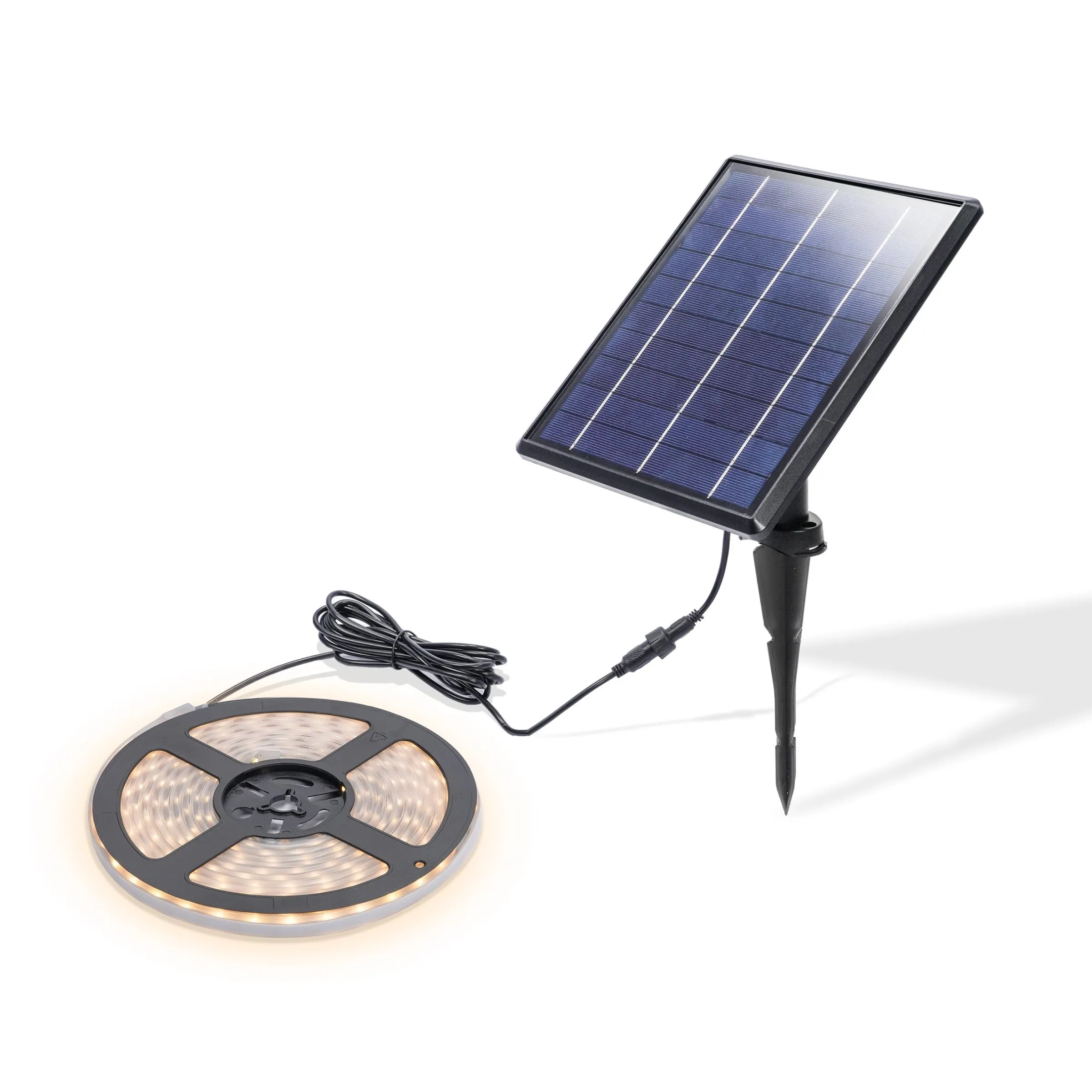 Solar LED-Lichterband mit 300 warmweißen LEDs