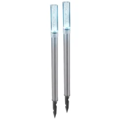 Solar LED Steckleuchtenset Twins 2er Set hellweiß