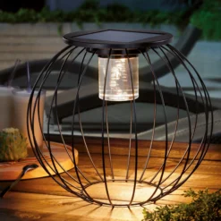 Solarleuchte Sorrent ⌀ 36 cm aus Metallstäben
