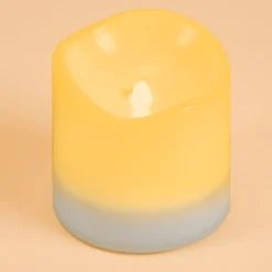 Solar Leuchtkerze Romantica mit Flackereffekt 10,5 x 10 cm