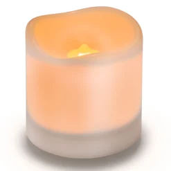 Solar Leuchtkerze Romantica mit Flackereffekt 10,5 x 10 cm