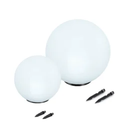 Solar Leuchtkugelset Basic ⌀ 20 & 30 cm mit 7 Lichtfarben