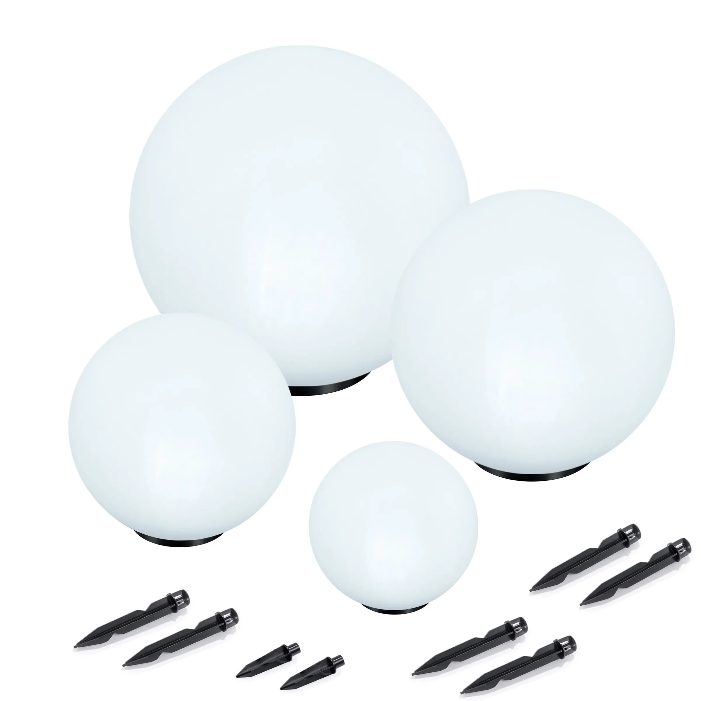 Solar Leuchtkugelset Basic ⌀ 20, 30, 40 & 50 cm mit 7 Lichtfarben
