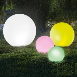 Solar Leuchtkugelset Basic ⌀ 20, 30, 40 & 50 cm mit 7 Lichtfarben
