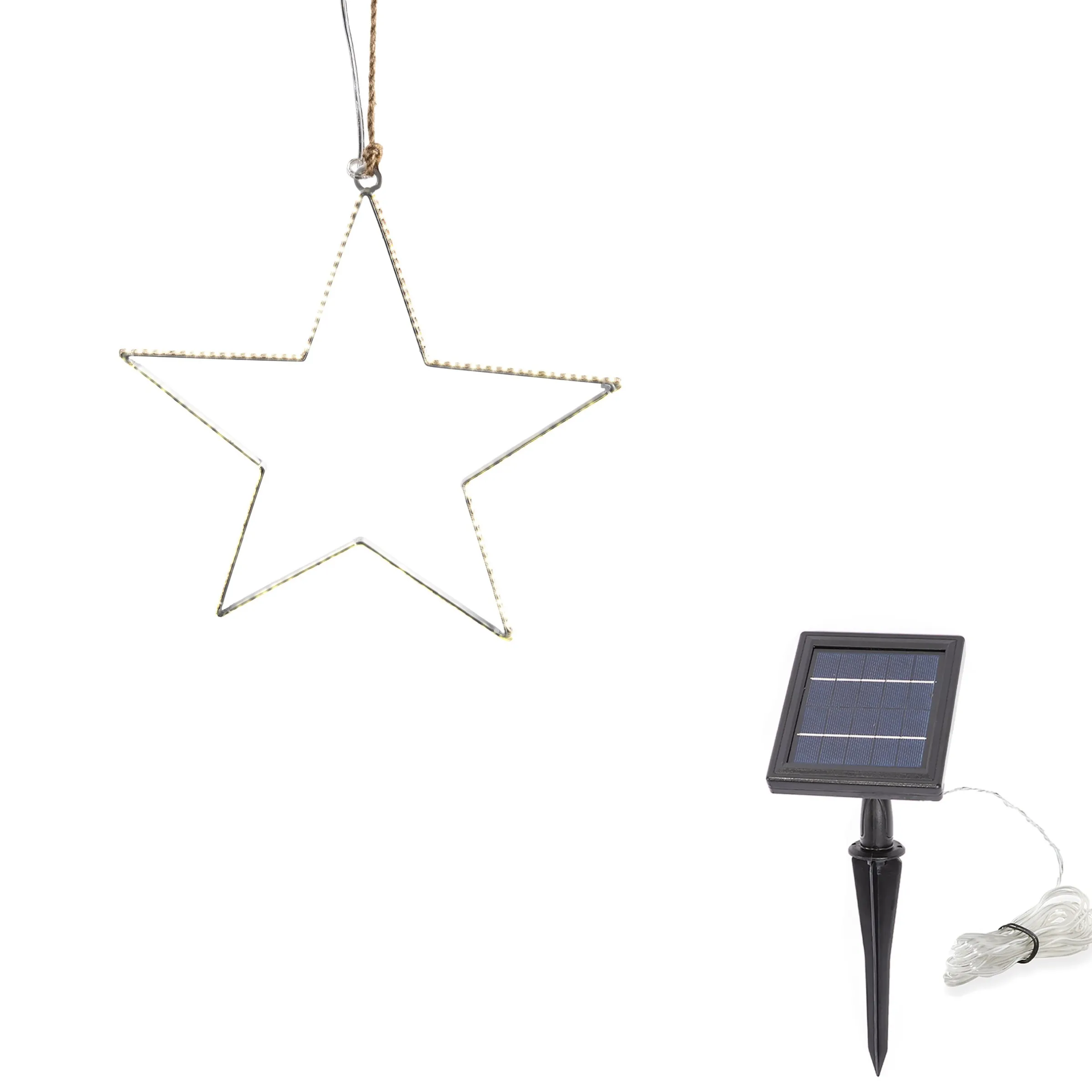 Solar Leuchtstern Ø 30 cm mit 134 warmweißen LEDs