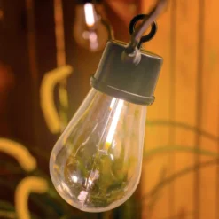 Solar Lichterkette im Retro-Look mit 10 Glühbirnen