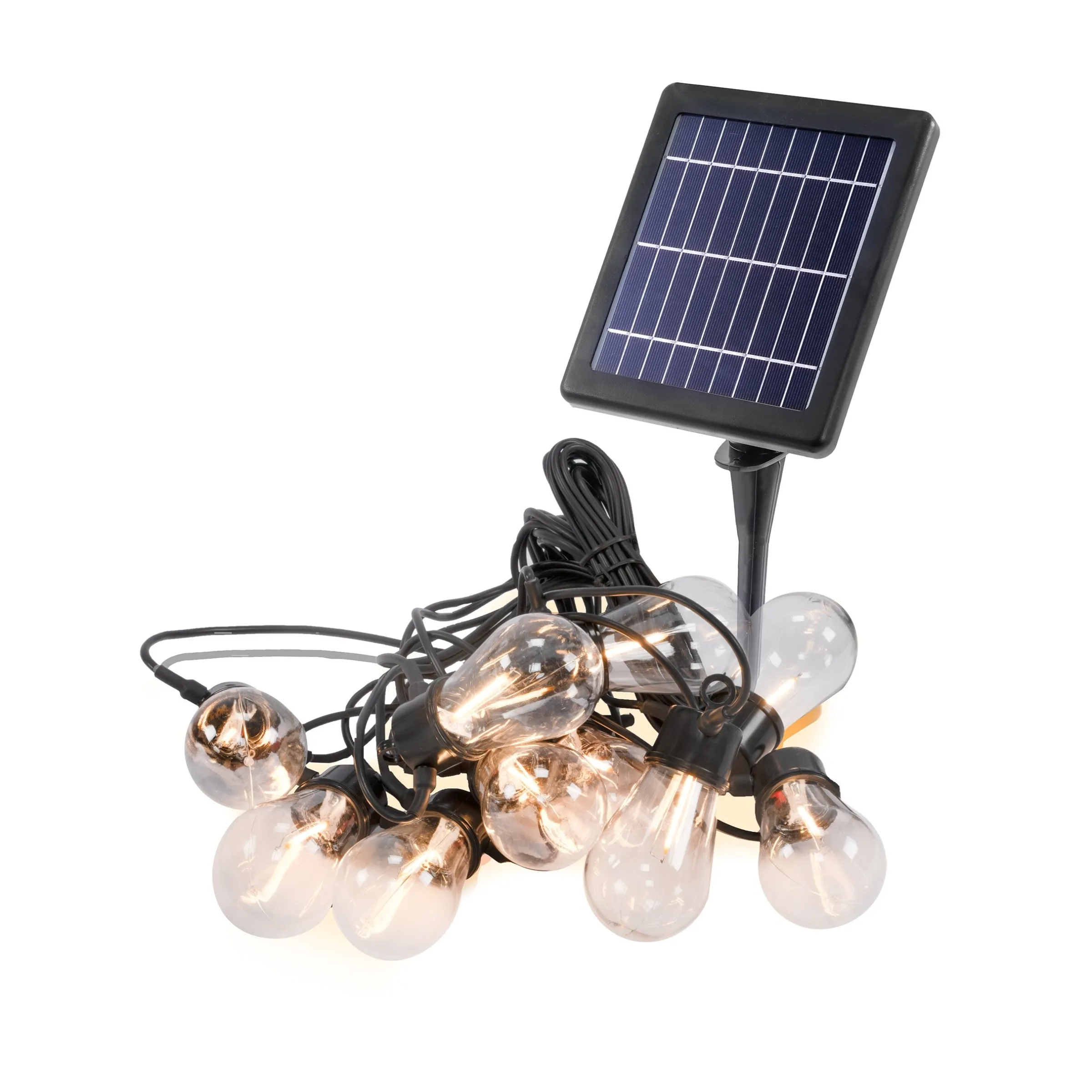 Solar Lichterkette im Retro-Look mit 10 Glühbirnen