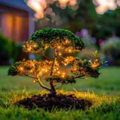 Solar Lichterkette mit 24 bernsteinfarbenen LEDs
