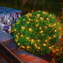 Solar Lichterkette mit 60 bernsteinfarbenen LEDs