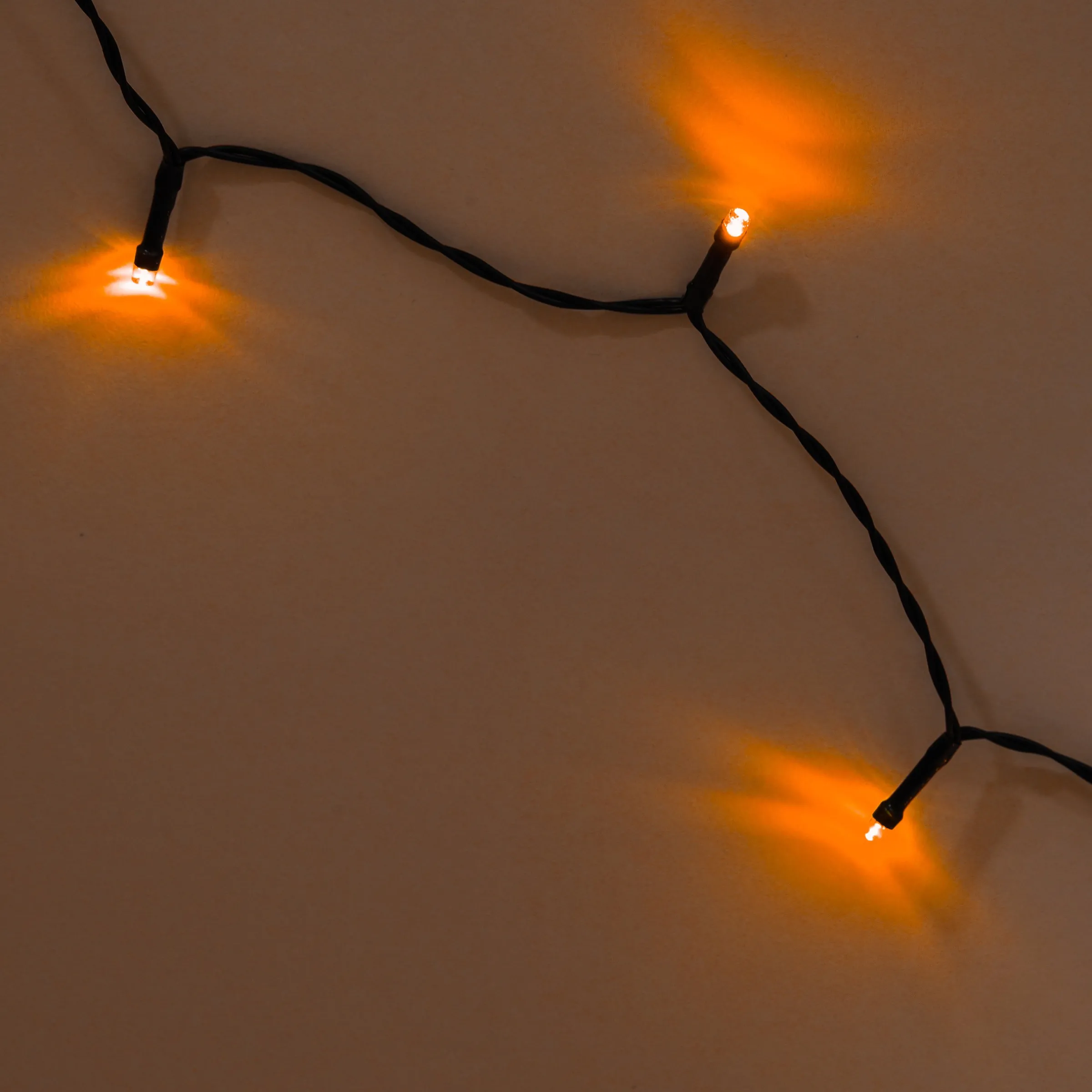Solar Lichterkette mit 60 bernsteinfarbenen LEDs