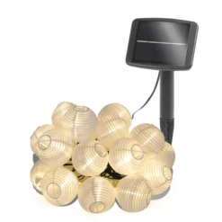 Solar Lichterkette mit 20 Lampions