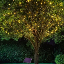 Solar Lichterkette mit 200 warmweißen LEDs